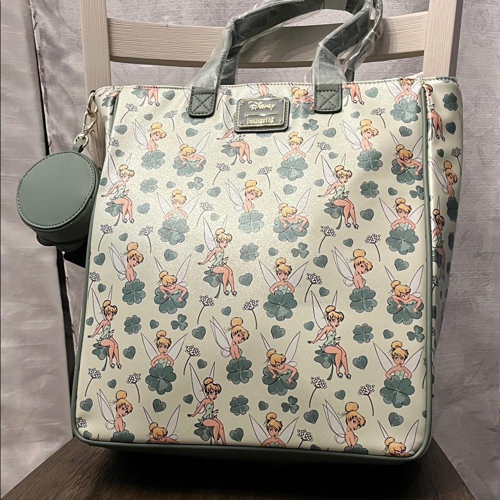 Loungefly Disney Tinker Bell Tote Bag - Mint Green